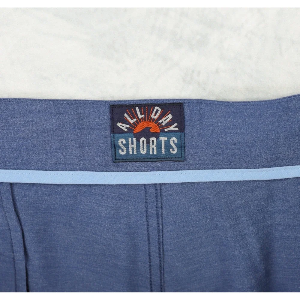 Faherty All Day Shorts Mens‎ 42 Blue Hybrid Quick Dry Stretch Boardshorts